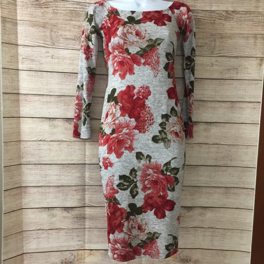 Last Best Seller off shoulder floral bodycon dress - Picture 7 of 7
